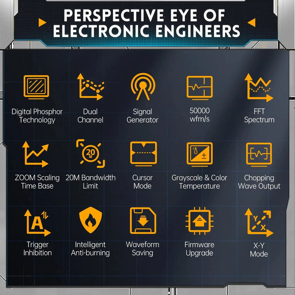DPOX180H Phosphor Oscilloscope 180MHz DDS Two In One