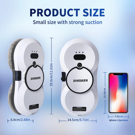 DIVEDEER Window Cleaning Robot &ndash; Ultra Clean Glass