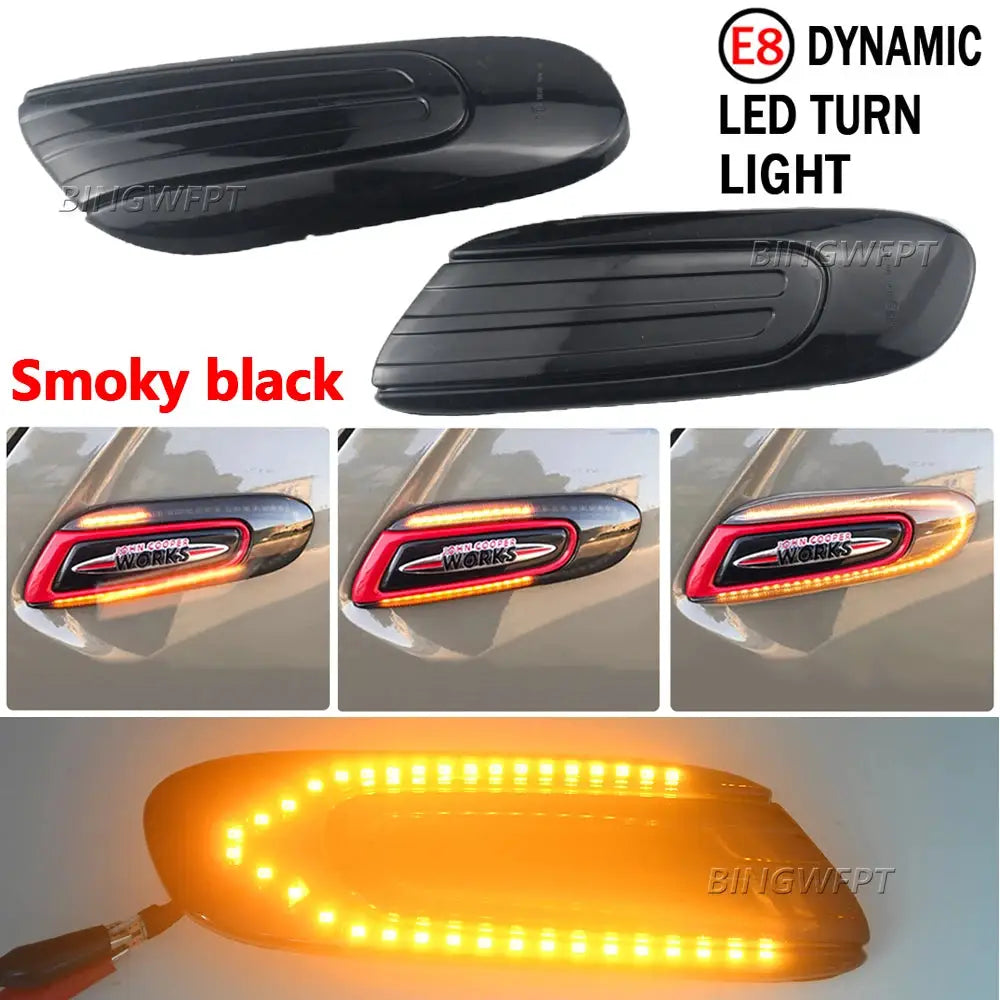 2pcs For Mini Cooper One F55 F56 F57 Dynamic Sequential LED Fender Marker Light Side Marker Lamp Indicator Turn Signal Light by InterCyprus Trading Ltd