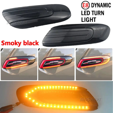 2pcs For Mini Cooper One F55 F56 F57 Dynamic Sequential LED Fender Marker Light Side Marker Lamp Indicator Turn Signal Light by InterCyprus Trading Ltd