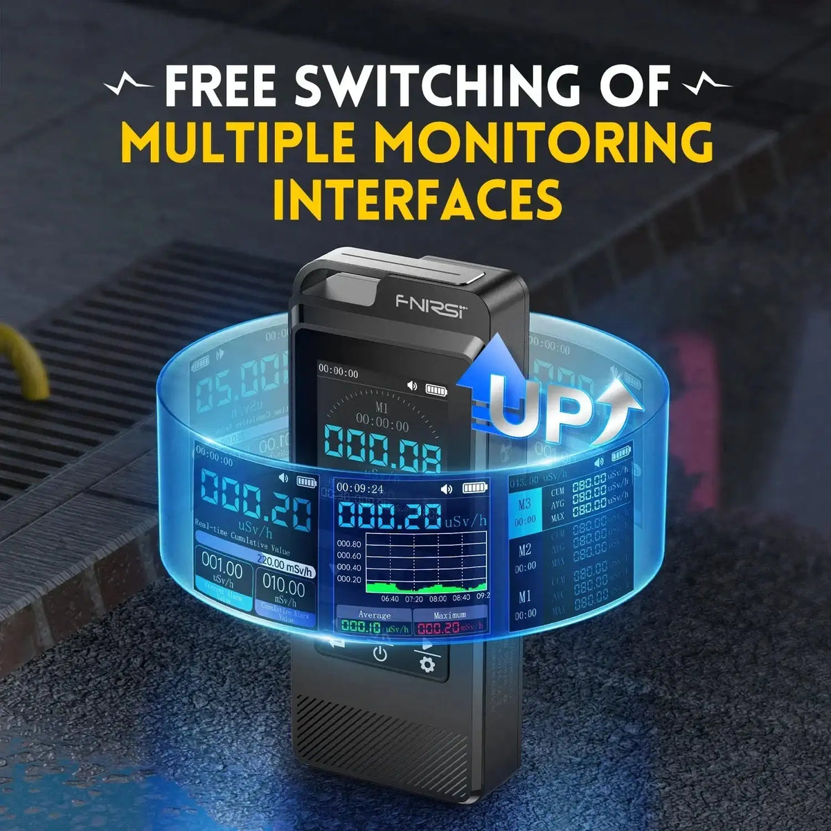 FNIRSI GC02 Geiger Counter Radiation Detector Dosimeter