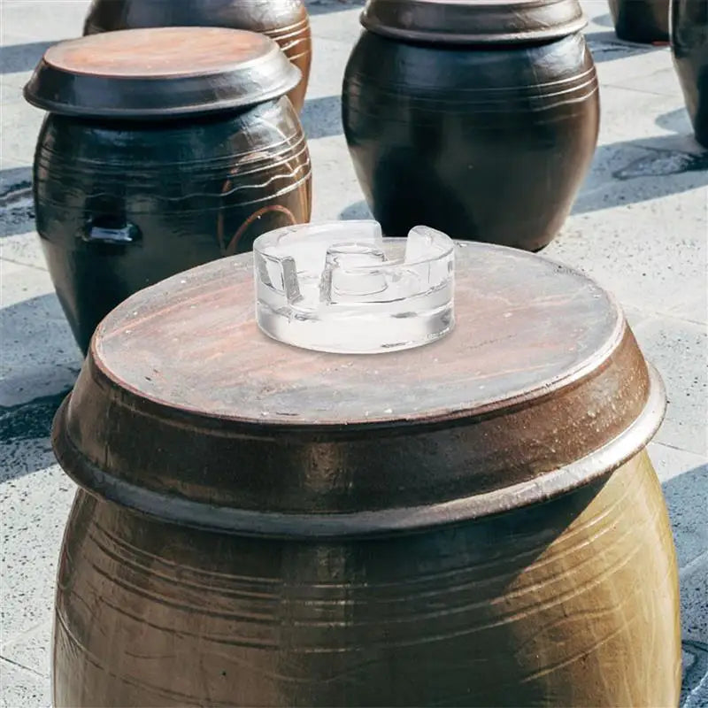 Small Transparent Fermentation Weight Lid &ndash; Glass Weights