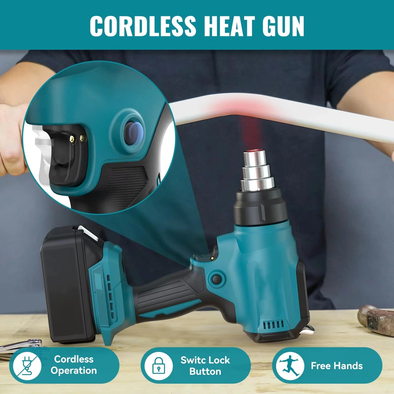 Cordless Wireless Heating Gun Max 990F - Makita 18V