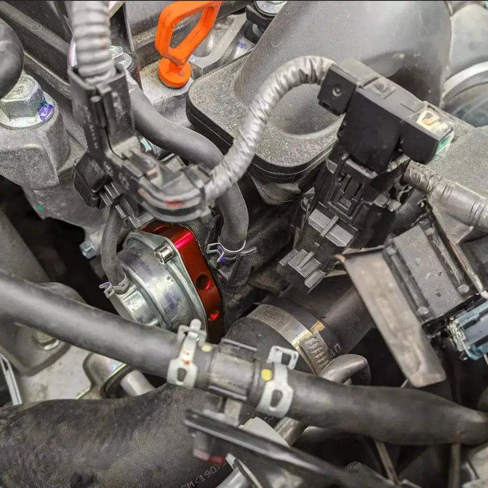 Aluminum BOV Spacer for Hyundai Genesis Coupe Kia 1.6T 2.0T Honda Civic 1.5T by InterCyprus Trading Ltd