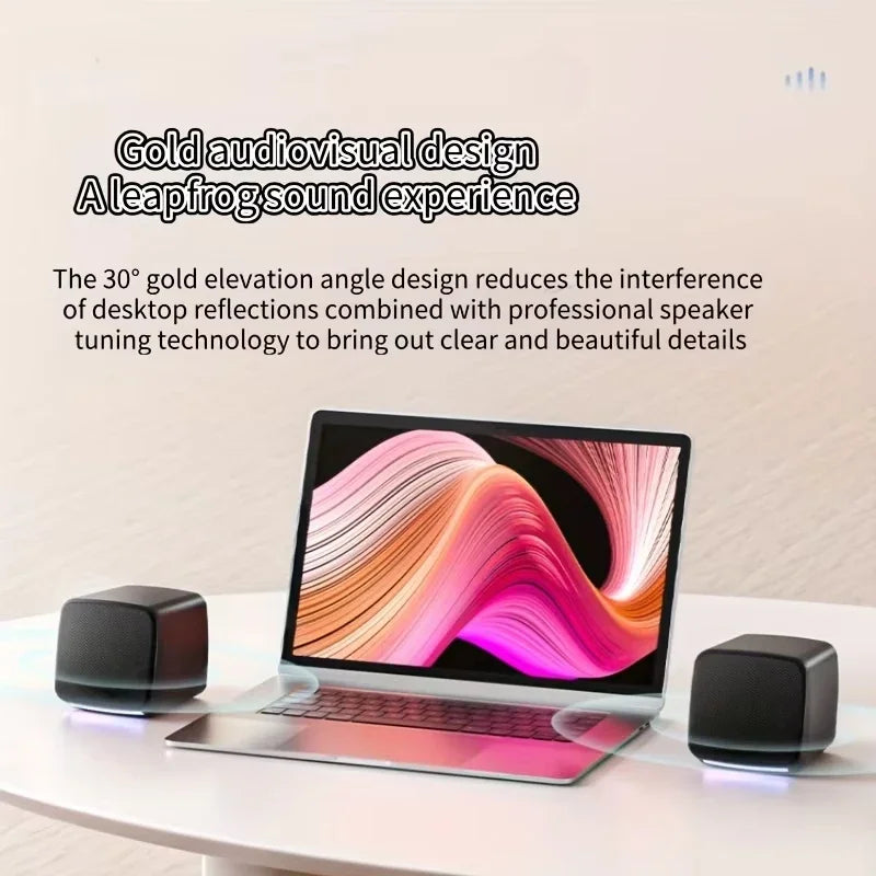 Mini Speaker With Cool Lights Stereo Sound &ndash; USB Powered