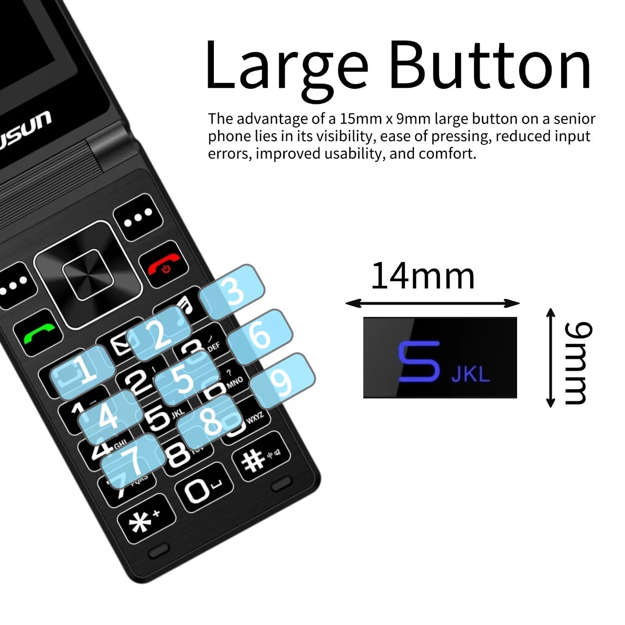 2G GSM Cheap Flip Push-Button Phone For Elderly &ndash; Loud Voice