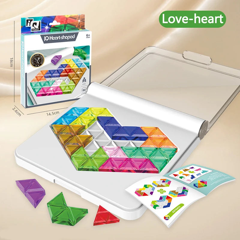 BZS00571 Tangram Puzzle Board &ndash; 60 Levels Logic Challenge BZS00571 A
