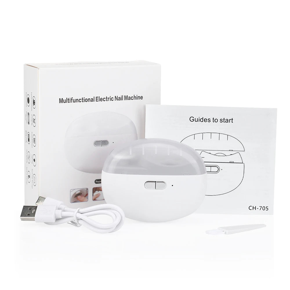 Electric Nail Clipper Cutter With Led Light 2in1 &ndash; Low Noise Type D