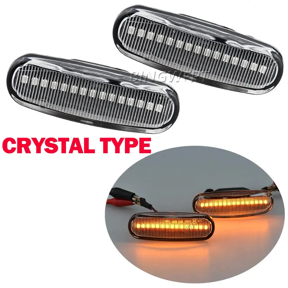 2Pcs Dynamic Side Marker Lamp For Fiat Abarth Punto Qubo Multipla Stilo Panda MK2 MK3（Van Evo) Sequential Flashing LED Light by InterCyprus Trading Ltd