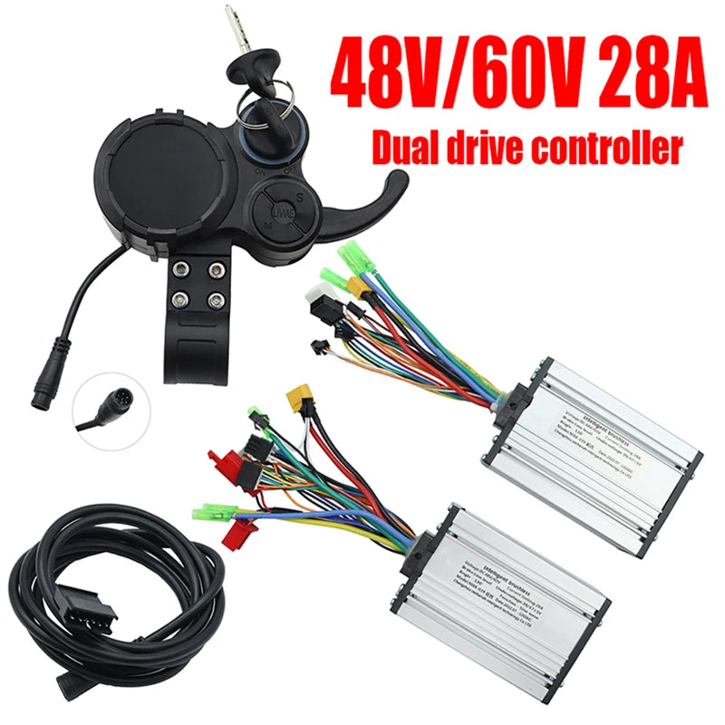 NoEnName_Null 48V/60V Electric Scooter Dual Drive Brushless Controller with LCD Display 48V-60V Set