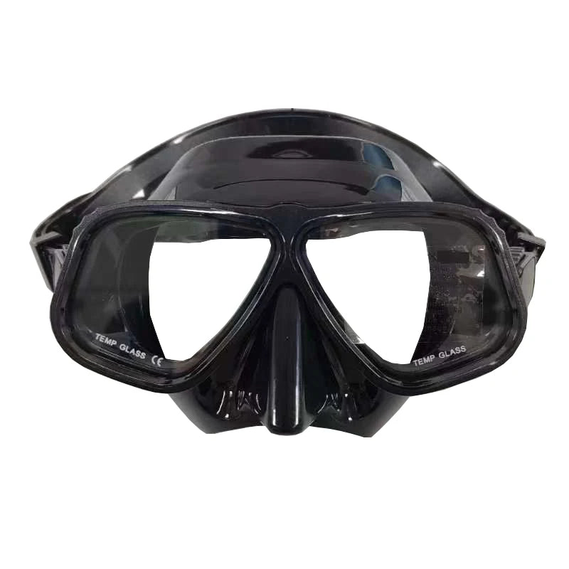 Aluminum Frame Diving Mask with Adjustable Eyeglass Configuration for Snorkeling and Scuba black