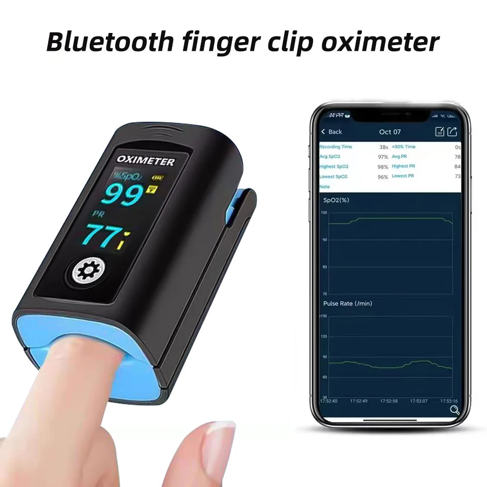 Bluetooth Fingertip Pulse Oximeter &ndash; Sleep Monitoring Log