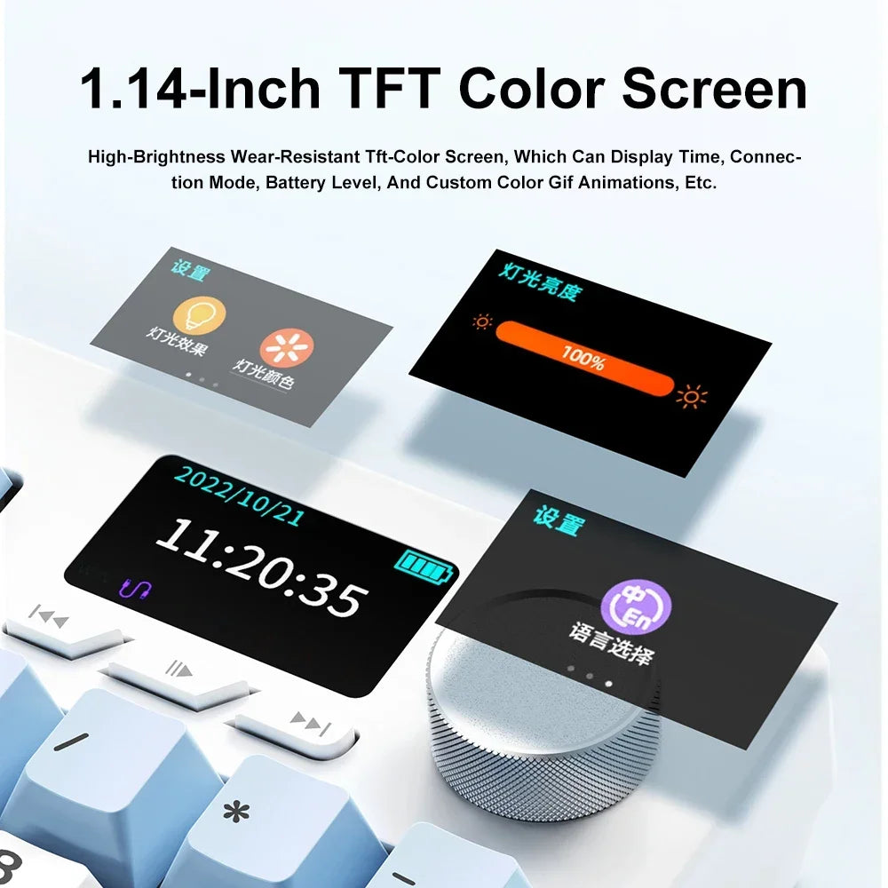 Ajazz AK35I V3 MAX Keyboard &ndash; Tri-Mode Connectivity