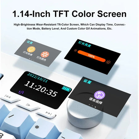 Ajazz AK35I V3 MAX Keyboard &ndash; Tri-Mode Connectivity