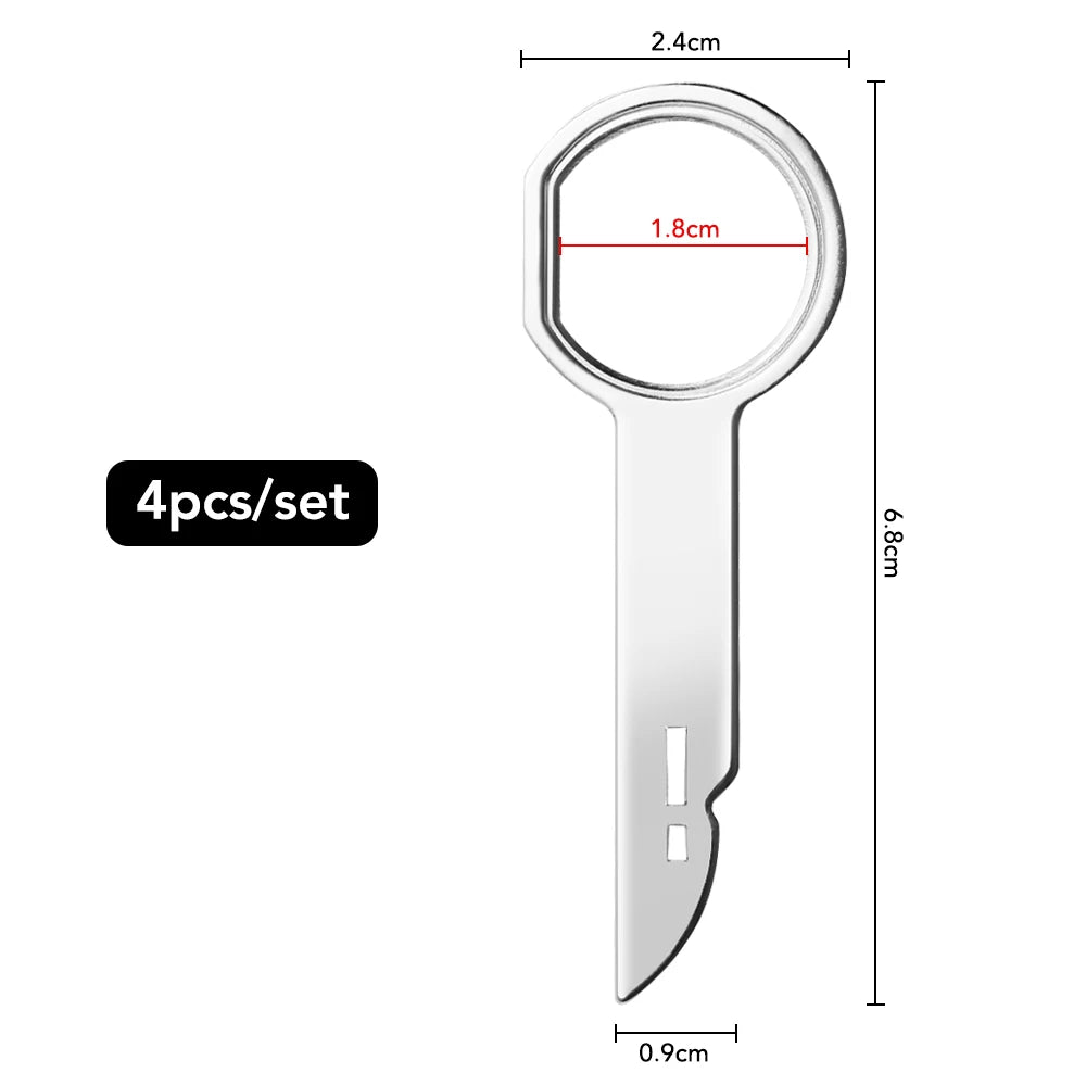 Car Stereo Radio Removal Keys Tool Kit for Audi A4 A3 B6 B8, VW Passat B5 B7, Skoda Octavia A7 A5, and More