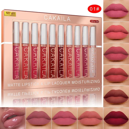 NoEnName_Null Matte Lipstick Set &ndash; Waterproof Long-Lasting Beauty for All Skin Types 10 PCS Set 01