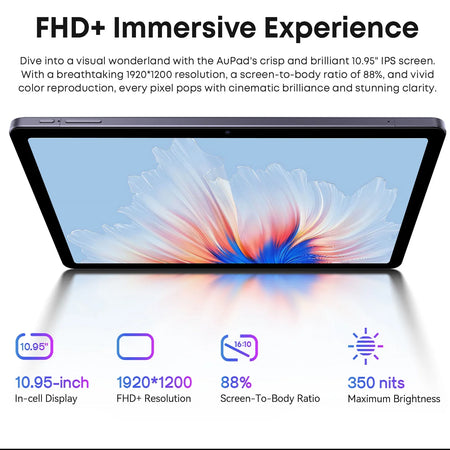Chuwi AuPad 10.95 Tablet &ndash; Ultra Slim 4G LTE Android 14