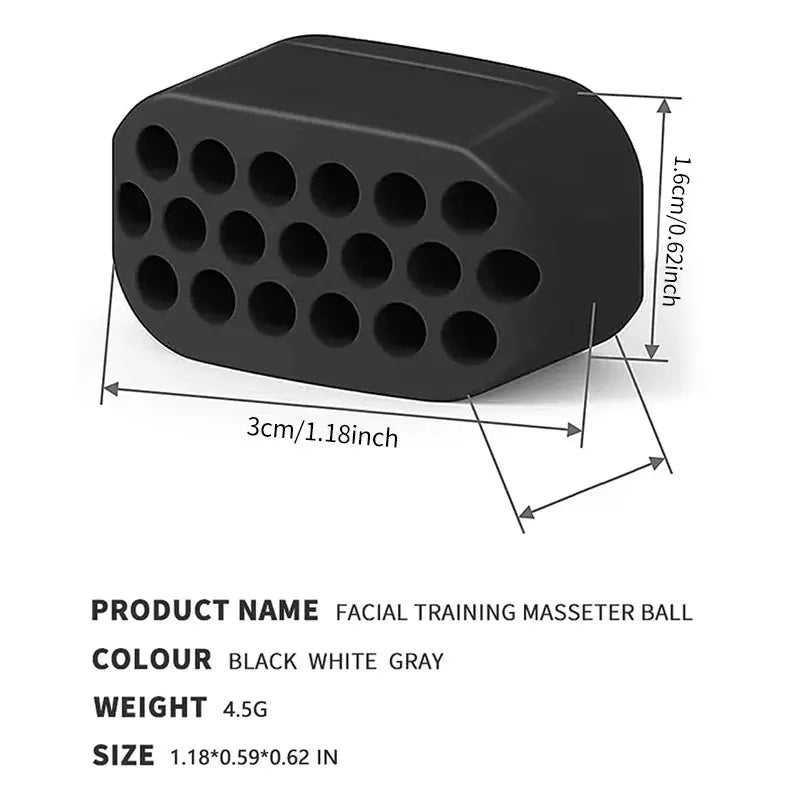 2-Pack Food-Grade Silicone Chin Line Exerciser, Facial Muscle Trainer