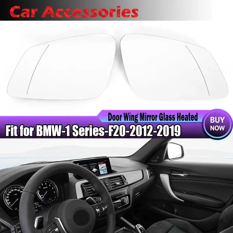 Side Mirror Glass Heated for BMW 1 Series F20 2012-2019 by InterCyprus Trading Ltd