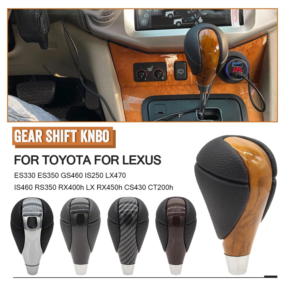 Gear Shift Knob With Walnut Finish For Lexus GS IS RX ES