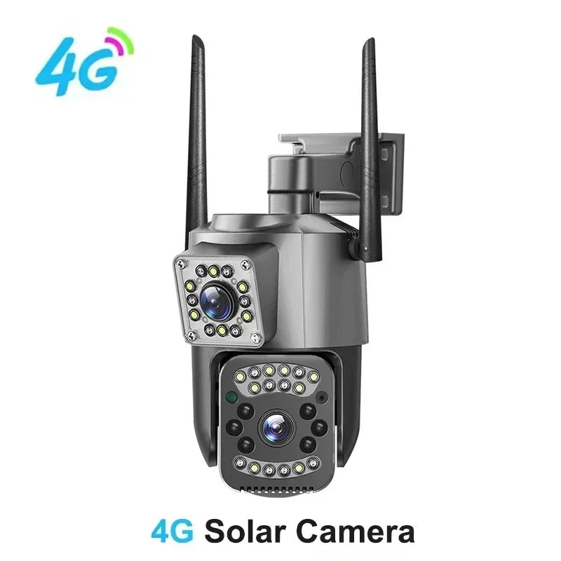 4G Sim Card Camera 8MP 4K Dual Lens IP PTZ &ndash; Night Vision 4G Camera No Card / AU Plug