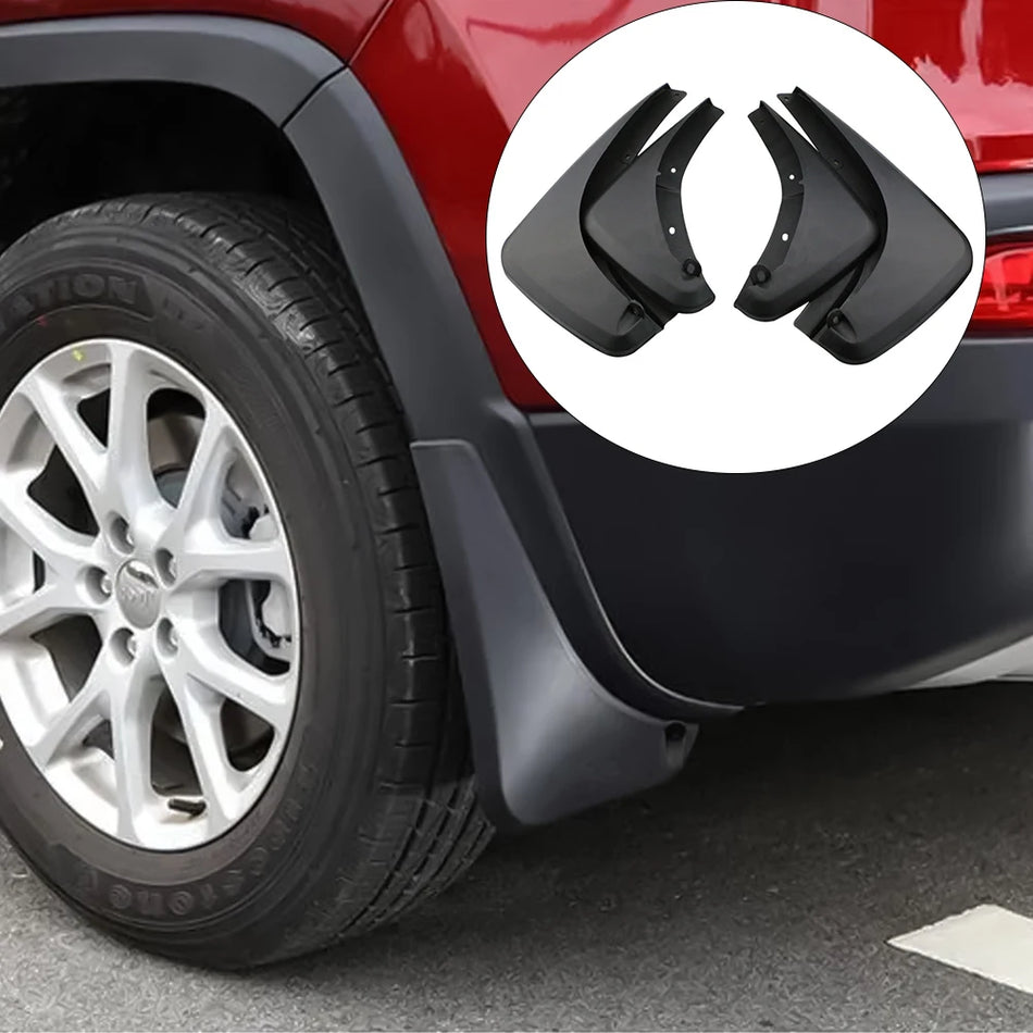 Mud Flap Set for Jeep Renegade Front and Rear Splash Guards 2014 to 2022 ABS Plastic