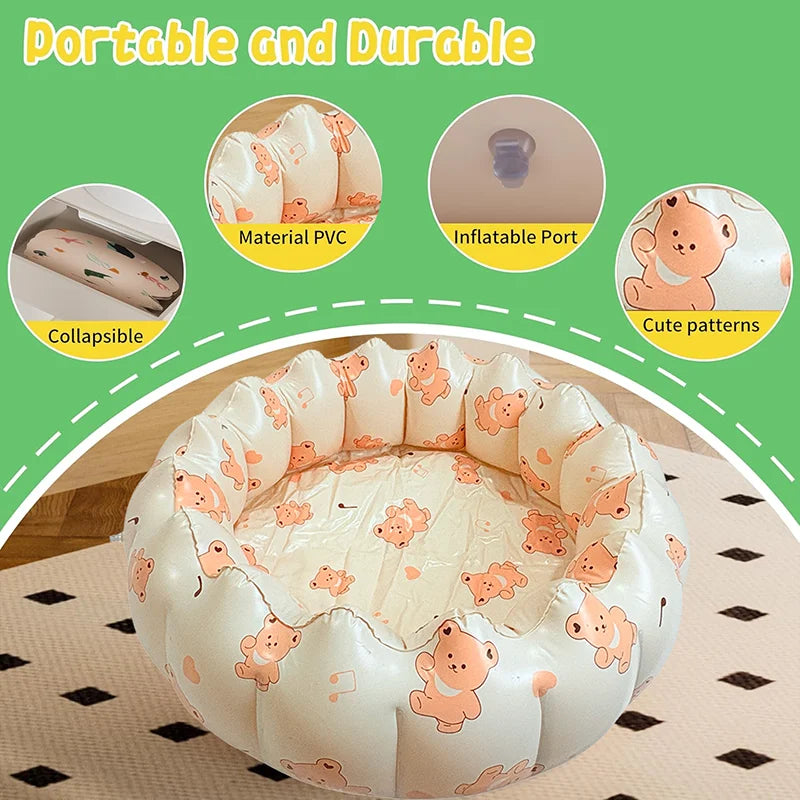 Baby PVC Inflatable Pool - Portable Toddler Pool Outdoor Play