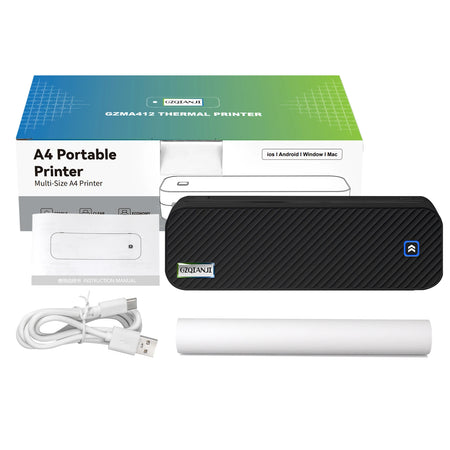 Inkless Portable A4 Thermal Printer &ndash; Bluetooth Printing BK Printer