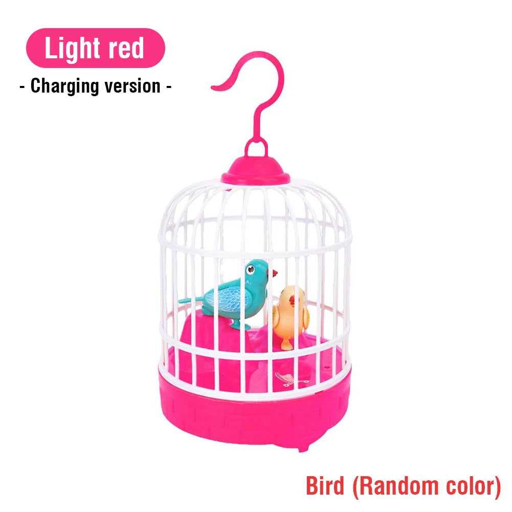 Funny Electric Voice Controlled Bird &ndash; Interactive Sound and Light Simulation Light Red Charging