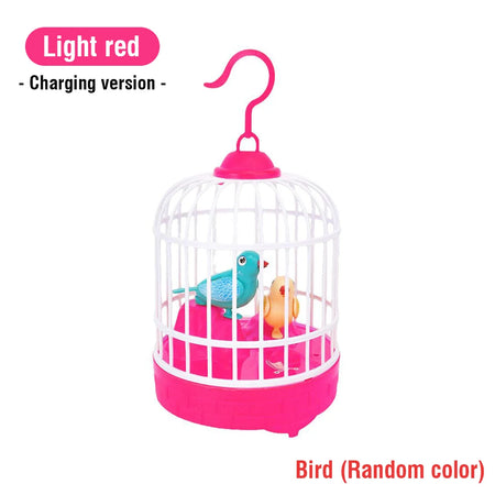 Funny Electric Voice Controlled Bird &ndash; Interactive Sound and Light Simulation Light Red Charging