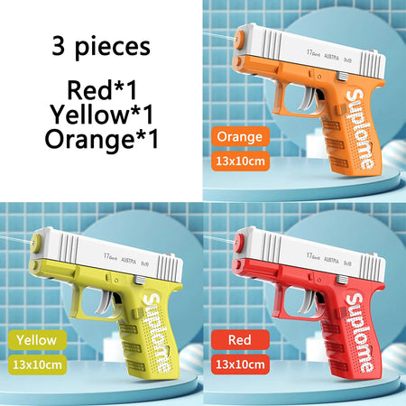 Summer Water Gun non Electric Pistol High-pressure Full Automatic Shooting Kid Children Boys Girls Adult Water Beach Toys Gun 3 Pieces-B