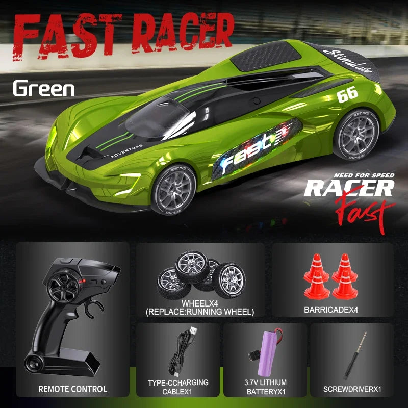 High Speed RC Drift Vehicle &ndash; 4WD Racing Car Gift For Boys Green