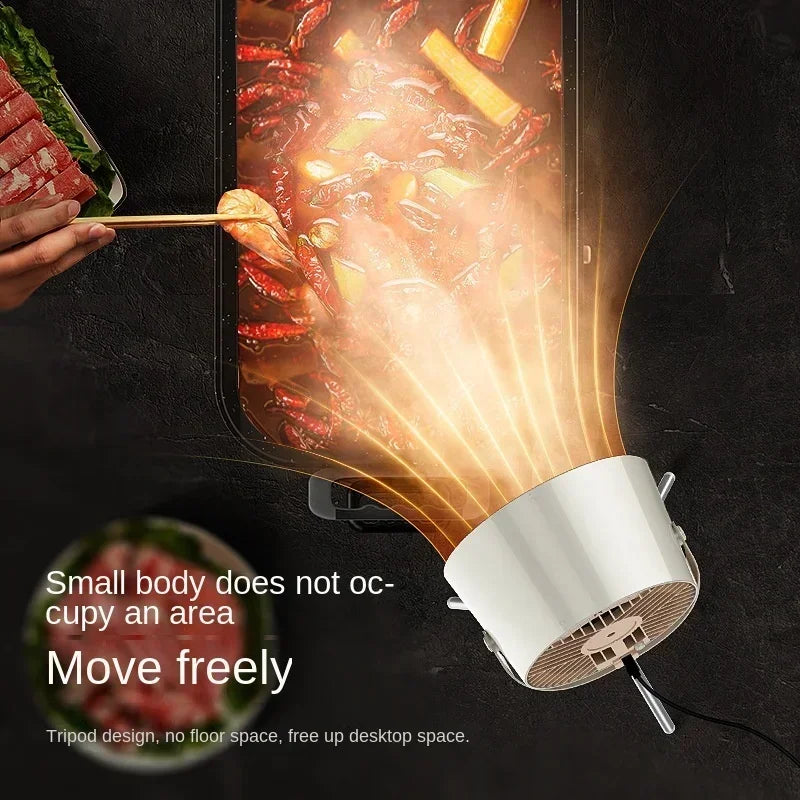 Portable USB Powered Kitchen Range Hood Compact Desktop Exhaust Fan