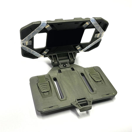 Tactical MOLLE Phone Holder with Fixed Buckle for Secure Navigation Green