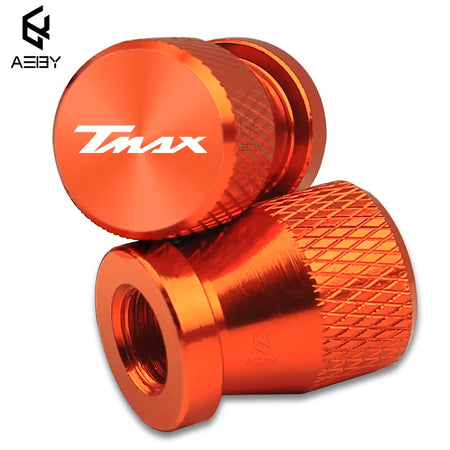 Yamaha T-Max 500 Aluminium Alloy Valve Stem Caps - 2PCS orange color