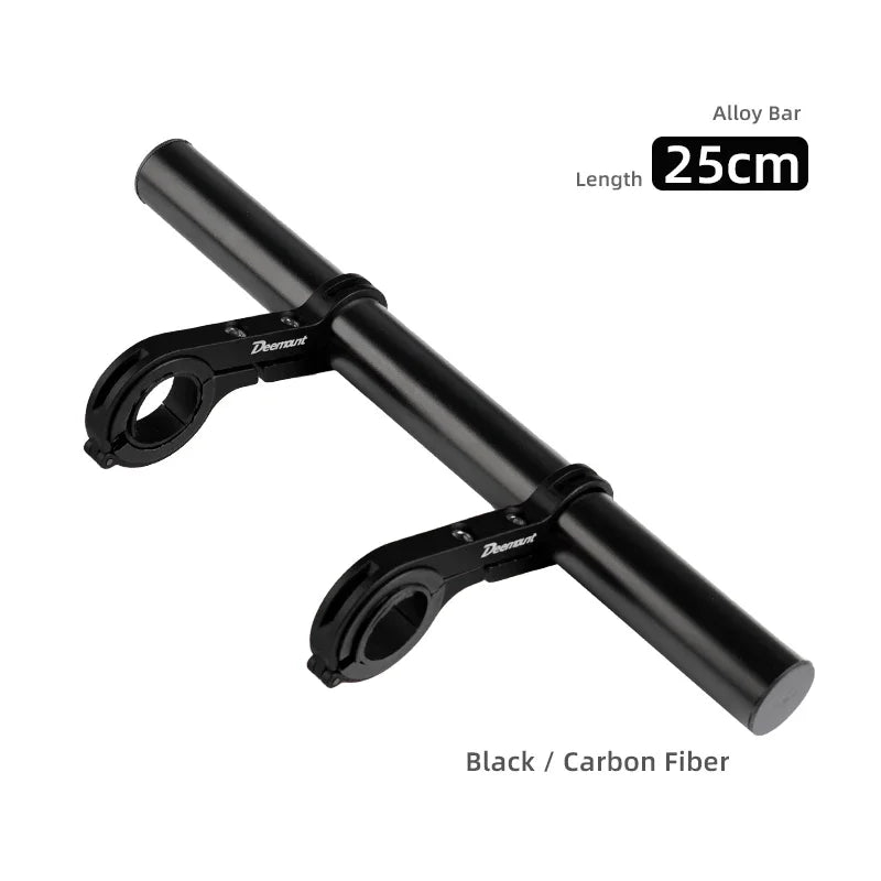 Deemount 20CM Bicycle Handlebar Extender &ndash; Durable Alloy Carbon Fiber Support Black 25CM / CHINA