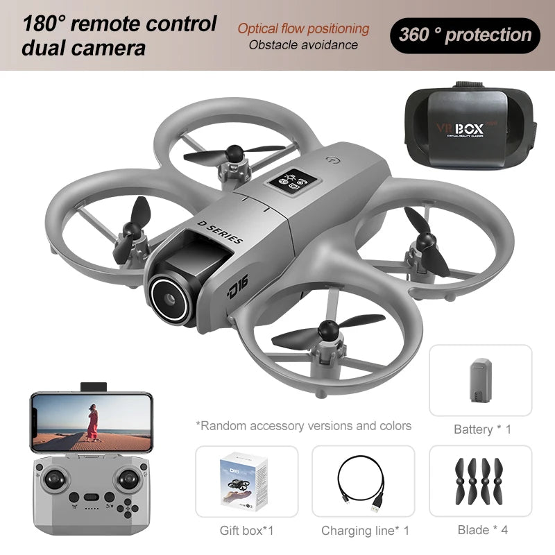 Xiaomi D16 Mini Drone 8K HD-VR - Compact, Powerful, and Feature-Rich Grey-8K-1B  HD-VR
