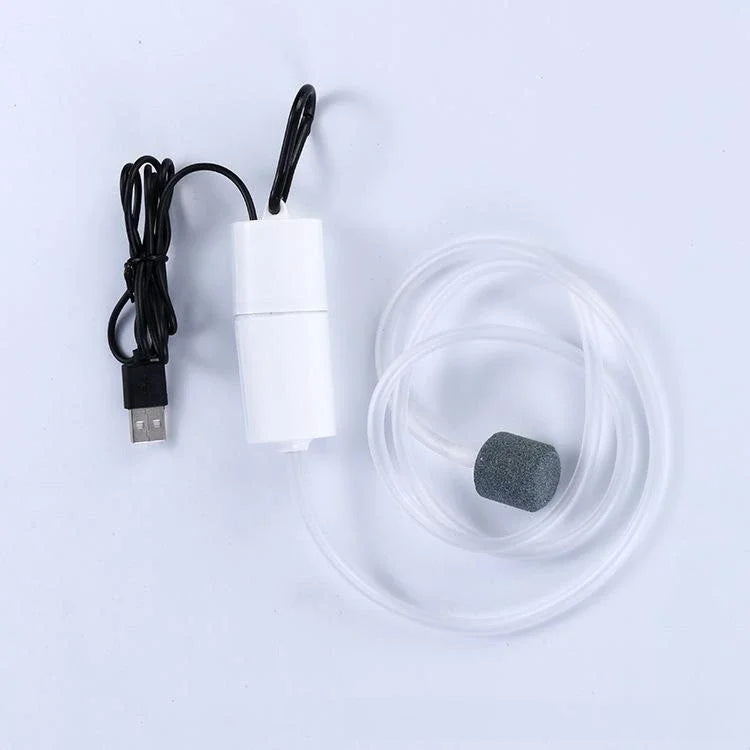 Aquarium Oxygen Air Pump USB Mini Aerator &ndash; Quiet Operation white