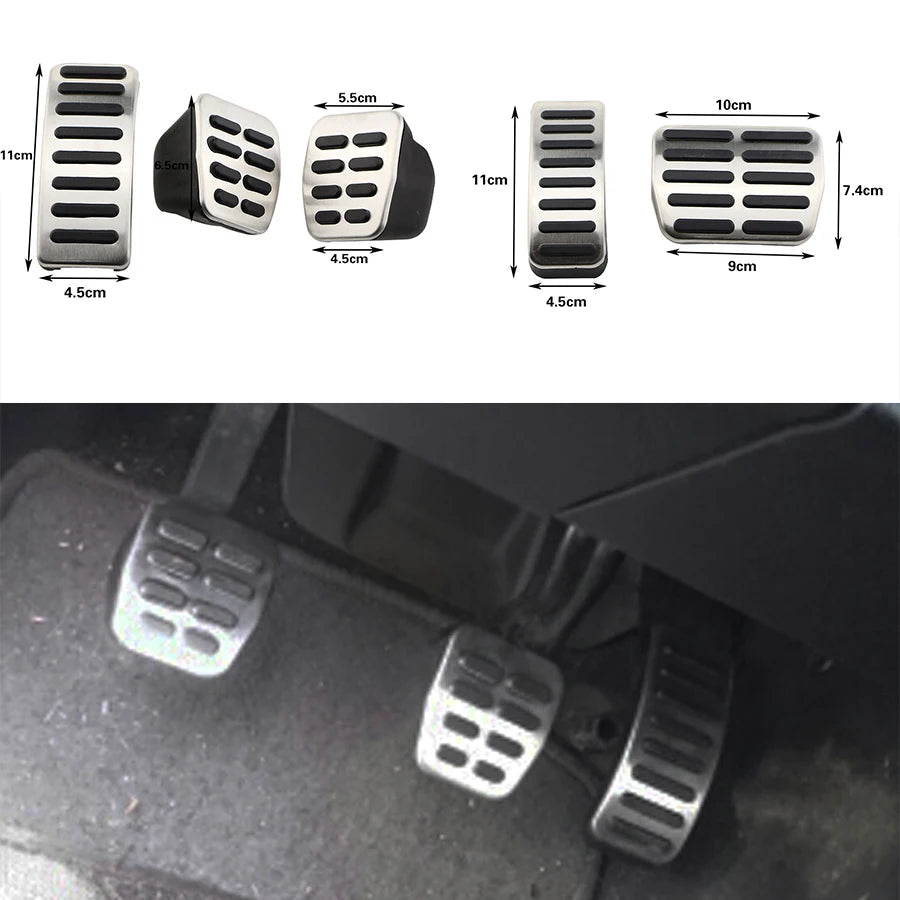 VW Polo Golf 4 Jetta MK4 Bora Pedalų Dangteliai, Nerūdijantis Plienas su Guma