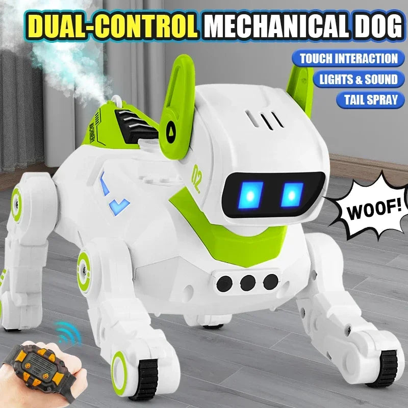Four Wheel Remote Control Robot Dog &ndash; Light Sound Spray