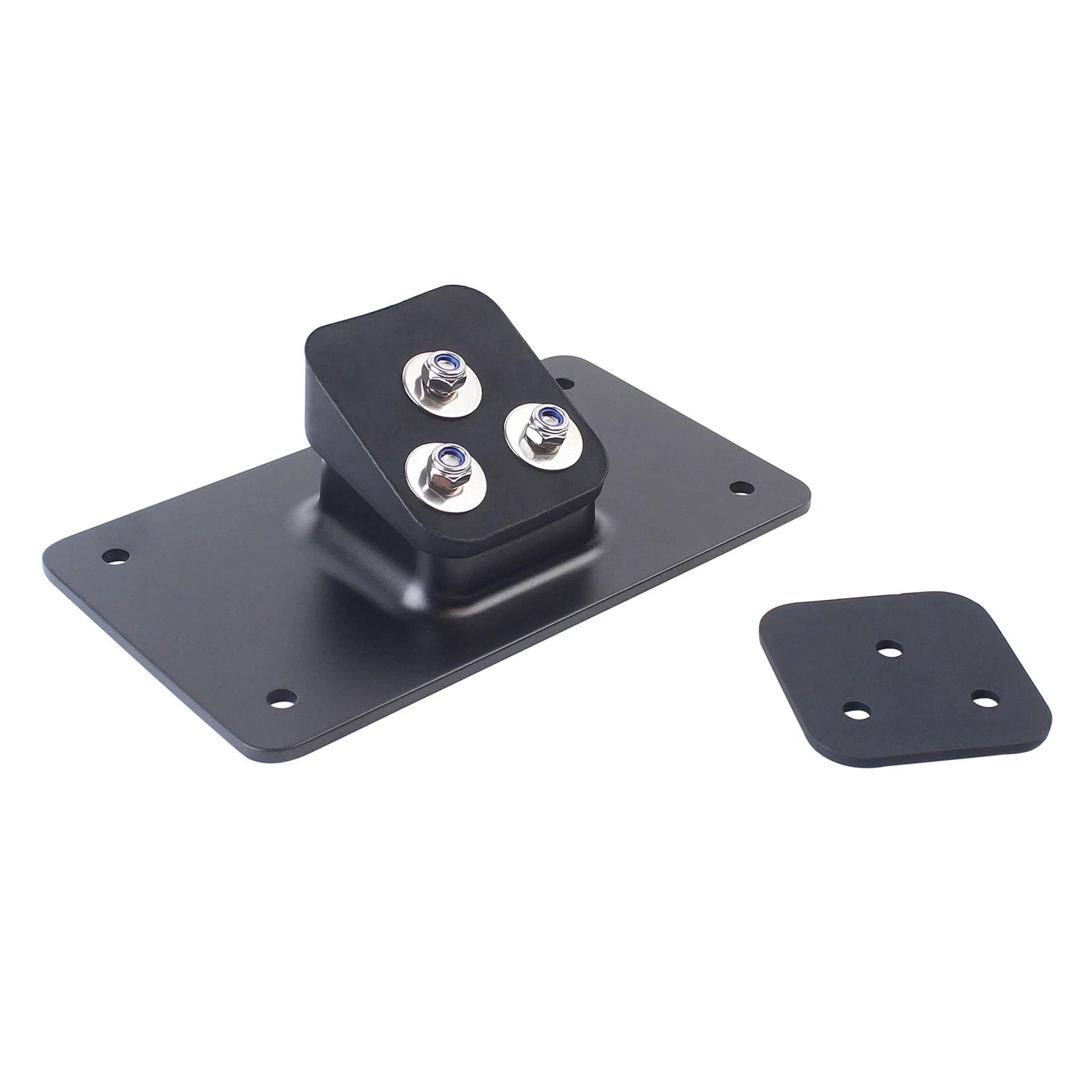 Motorcycle Black 3 Holes License Plate Mount Bracket &ndash; Durable Metal Construction