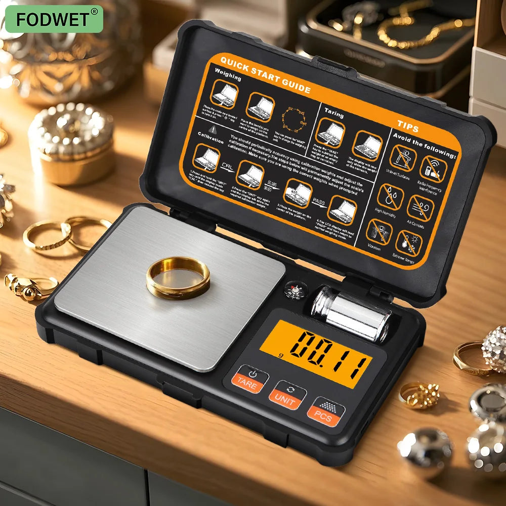 Precision Digital Pocket Scale with LCD Display - 200g Capacity