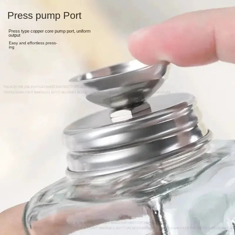 Nail glass bottle press funnel press type alcohol bottle nail remover water empty bottle cleaning liquid crystal hydraulic 180ml by InterCyprus Trading Ltd
