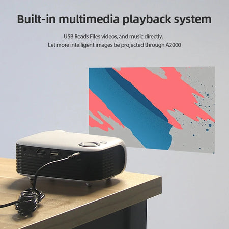 A2000 &ndash; Ultra Portable Mini Projector 1080P 4K HDMI