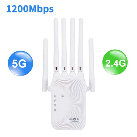 1200Mbps Repeater 2.4G/5G WiFi Dual Band Extender - Signal 1200Mbps / US Plug / CHINA
