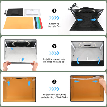 Lightdow A-FX00036 Light Box Kit &ndash; Dimmable 120 LED Lights