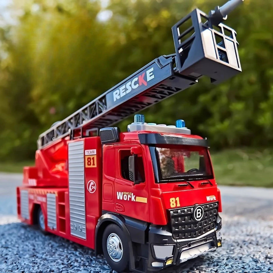 Kāpņu ugunsdzēsības mašīna metāla korpusā MINI 1:18