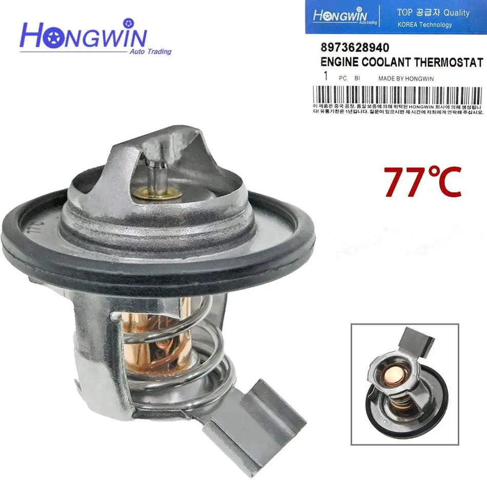 Engine Coolant Thermostat 77C Aluminum For Isuzu Rodeo Trooper Honda Passport