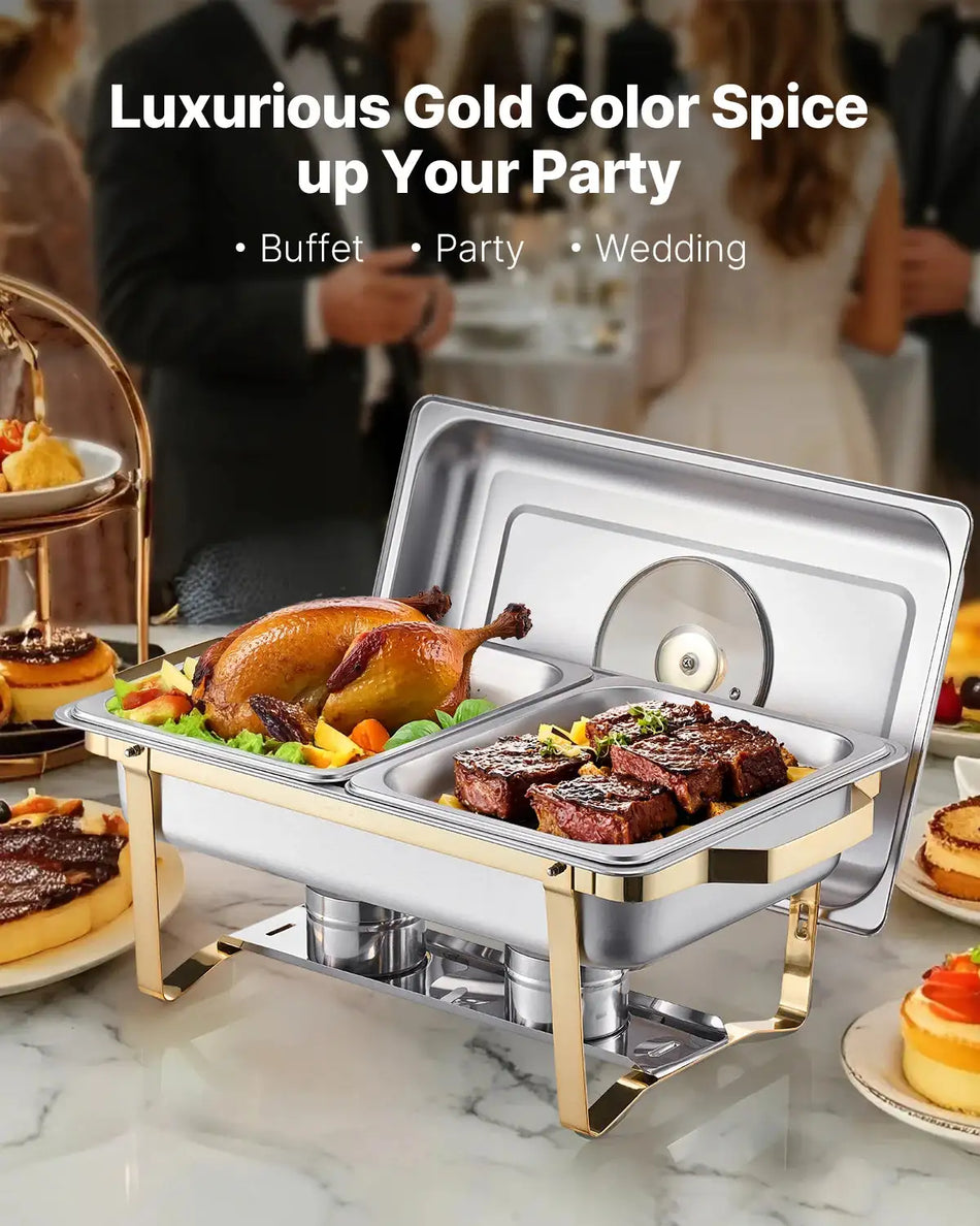Rectangular Chafing Dish Buffet Set Half Size Pans