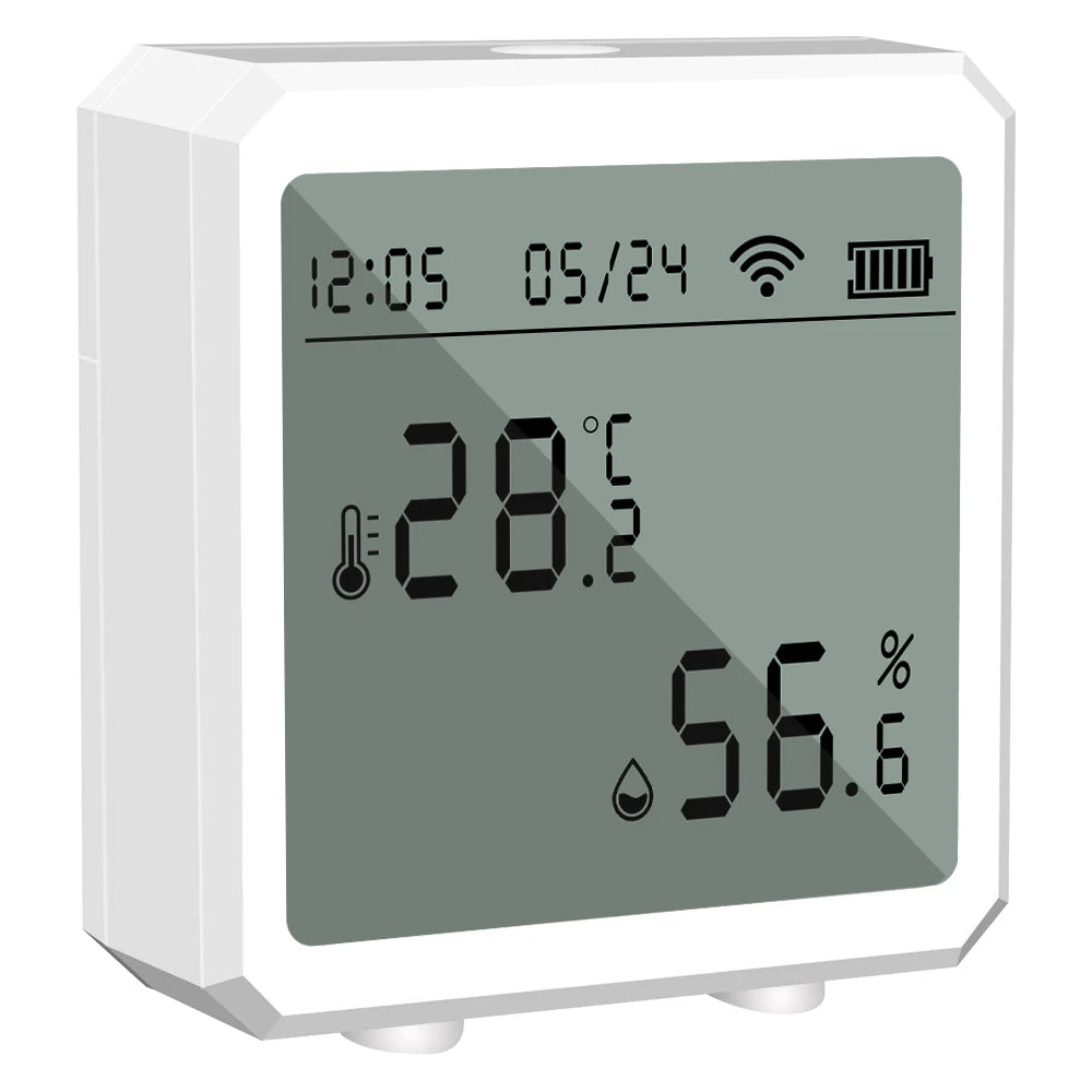 JuanJuan WiFi Temperature Humidity Sensor - LCD Display WHITE
